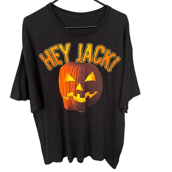 Unbranded Other - Halloween Shirt Adult Extra Large XL Black Short Sleeve Pumpkin Jack-o-lantern